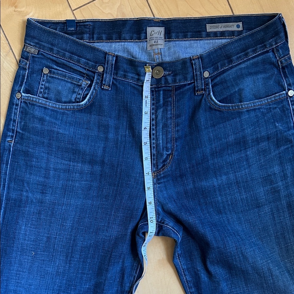 Citizens of Humanity Evans Men's Straight-Leg Jeans in Dark Blue Denim Size 34 - Picture 11 of 14